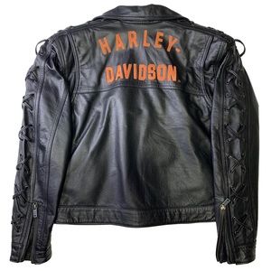 Harley-Davidson Womens Black Leather Jacket Medium